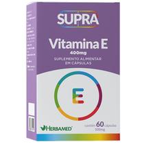 Supra Vitamina E - 400mg 60 Cápsulas - Herbamed Supra Vitamina E - 400mg 60 Cápsulas - Herbamed