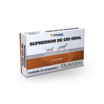 Supressor de cio oral 12 comprimidos Lavizoo anticoncepcional cães e gatos
