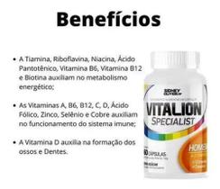 Suprimento Alimentar Vitalion Specialist Homem 60 Cápsulas