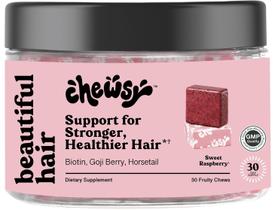 Suprimento de 30 dias de vitaminas para mastigar para o cabelo Chewsy Beautiful Hair