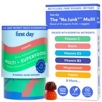 Suprimento multivitamínico FIRST DAY para mulheres, gomas para 30 dias Suprimento multivitamínico FIRST DAY para mulheres, gomas para 30 dias
