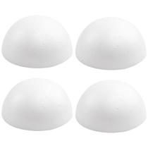Suprimentos de arte Crafjie 4 peças de meias bolas de espuma branca de 20 cm