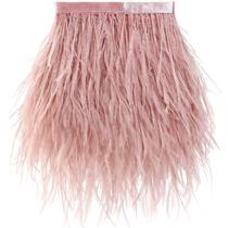 Suprimentos de arte Soarer Pink Ostrich Feather Trim 2 jardas 13-18 cm