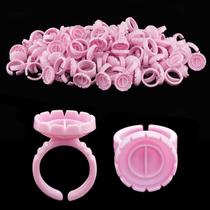 Suprimentos de extensões de cílios Beauty Junko Glue Rings 100 unidades Suprimentos de extensões de cílios Beauty Junko Glue Rings 100 unidades