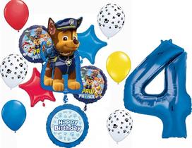 Suprimentos de festa Anagram Paw Pups on Patrol 4º aniversário
