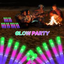 Suprimentos de festa AWANG Glow Sticks, 50 unidades com 3 modos multicoloridos