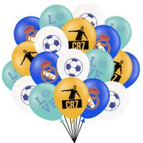 Suprimentos de festa Balões Real Madrid CF para tema de futebol - WOOACME