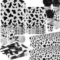 Suprimentos de festa Bokon Cow Print 352 unidades para chá de bebê Suprimentos de festa Bokon Cow Print 352 unidades para chá de bebê