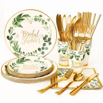 Suprimentos de festa Bridal Shower Green Theme serve 24 horas
