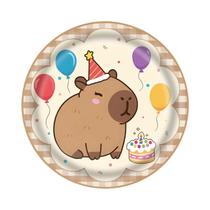 Suprimentos De Festa De Aniversário De Capivara Em Estilo Cartoon Para Crianças, Chá De Bebê, Copos