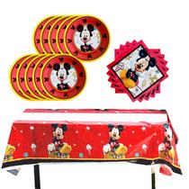 Suprimentos de festa de aniversário HONGFENG Red Mickey Mouse Theme