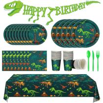 Suprimentos de festa, decoração de aniversário de dinossauro Uiifan, 171 unidades