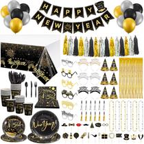 Suprimentos de festa Deekin Happy New Year's Eve 2024 (352 unidades)