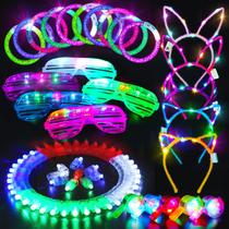 Suprimentos de festa Fabeto Light Up Glow, pacote com 65 LED de Ano Novo