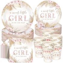 Suprimentos de festa Funnymoom Boho Baby Shower para meninas, 250 unidades Suprimentos de festa Funnymoom Boho Baby Shower para meninas, 250 unidades