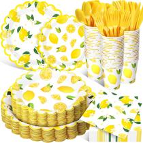 Suprimentos de festa Funnymoom Lemon 400 unidades para 50 convidados Suprimentos de festa Funnymoom Lemon 400 unidades para 50 convidados