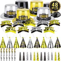 Suprimentos de festa Heartome 48 unidades para a véspera de Ano Novo de 2024 para 24 Suprimentos de festa Heartome 48 unidades para a véspera de Ano Novo de 2024 para 24