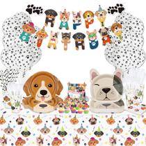 Suprimentos de festa Hegbolke Dog Birthday serve 20 pessoas com banner Suprimentos de festa Hegbolke Dog Birthday serve 20 pessoas com banner