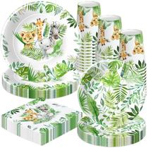 Suprimentos de festa HIPVVILD Safari Jungle Theme para meninos Suprimentos de festa HIPVVILD Safari Jungle Theme para meninos