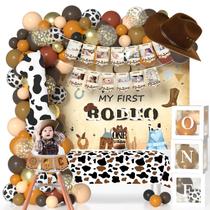 Suprimentos de festa Janinus Western Cowboy 1st Birthday Boy