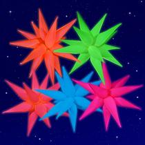 Suprimentos de festa Mega-L Glow Glow in The Dark 5 Neon Star Balloons