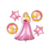 Suprimentos de festa Mylar Balloons Auroras Briars Roses x5 Suprimentos de festa Mylar Balloons Auroras Briars Roses x5
