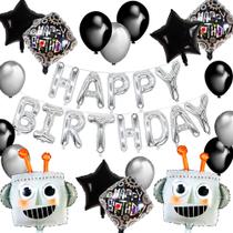 Suprimentos de festa Roaring Good Time Robot Birthday 31 unidades