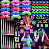 Suprimentos de festa SHQDD Glow in the Dark 158 unidades com óculos de LED