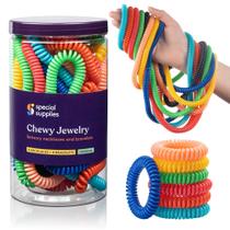 Suprimentos especiais da Chewy Jewelry, colares e pulseiras sensoriais