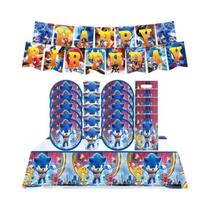 Suprimentos Para Festa De Aniversário De Meninos, Conjunto De Talheres Sônicos, Prato De Papel,