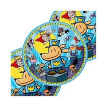 Suprimentos Para Festa De Aniversário Infantil Tema Dog Man Pratos Copos Balões Guardanapos