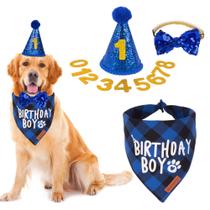 Suprimentos para festas de aniversário para cães ADOGGYGO Birthday Boy G-Large