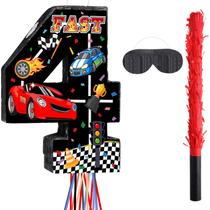 Suprimentos para festas de aniversário Piñata Harrycle Race Car Number 4