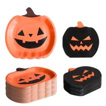 Suprimentos para festas de Halloween Winoo Design Pumpkin Plates 100 unidades Suprimentos para festas de Halloween Winoo Design Pumpkin Plates 100 unidades