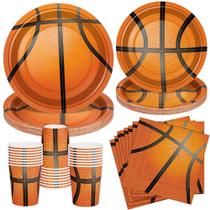 Suprimentos para festas Durony Basketball Birthday 24 Guests
