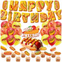 Suprimentos para festas e decorações de aniversário de cachorro-quente LHDUOFA Suprimentos para festas e decorações de aniversário de cachorro-quente LHDUOFA