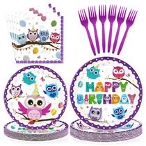 Suprimentos para festas: Grencian Owl Birthday serve 24 crianças