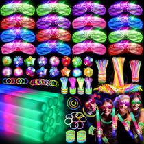 Suprimentos para festas OLUPP Glow in the Dark 150 unidades com palitos de espuma