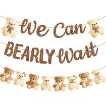 Suprimentos para festas para chá de bebê Banner Teddy Bear Umoni