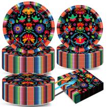 Suprimentos para festas Qyeahkj Mexican Fiesta serve para 50 convidados Suprimentos para festas Qyeahkj Mexican Fiesta serve para 50 convidados