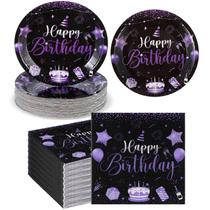 Suprimentos para festas SiliFine Happy Birthday 120 unidades para 60 convidados