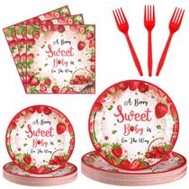 Suprimentos para festas Sunnyray Baby Shower, pratos e guardanapos x24 Suprimentos para festas Sunnyray Baby Shower, pratos e guardanapos x24