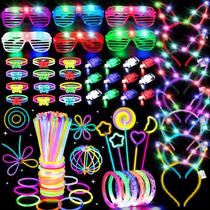 Suprimentos para festas Thremhoo 156PCS Glow in the Dark Kids 4-12 Suprimentos para festas Thremhoo 156PCS Glow in the Dark Kids 4-12