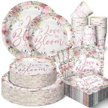 Suprimentos para festas Zhehao Love in Bloom Bridal Shower 250 unidades