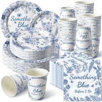 Suprimentos para festas Zhehao Something Blue Bridal Shower 250 unidades Suprimentos para festas Zhehao Something Blue Bridal Shower 250 unidades