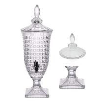 Suqueira 2 Litros Em Cristal Cpm Pé E Tampa Chevalier L'hermitage Suqueira 2 Litros Em Cristal Cpm Pé E Tampa Chevalier L'hermitage