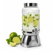Suqueira 3,6l premium com torneira metalizada dispenser estilo inox multiuso para suco água bebidas festa casamento Suqueira 3,6l premium com torneira metalizada dispenser estilo inox multiuso para suco água bebidas festa casamento