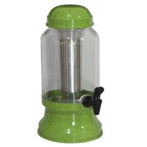 Suqueira Barrica Vidro 3,2 Lt Porta Gelo e Copo- Verde Pig