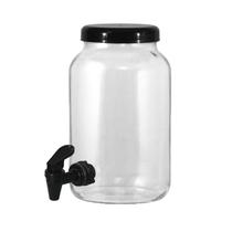 Suqueira Barrica Vidro Multiuso 3,2L Tampa Color Preto