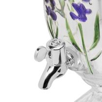 Suqueira com Pé e Tampa Lavanda Hand Painting 4,5L Cristal - Lyor Suqueira com Pé e Tampa Lavanda Hand Painting 4,5L Cristal - Lyor